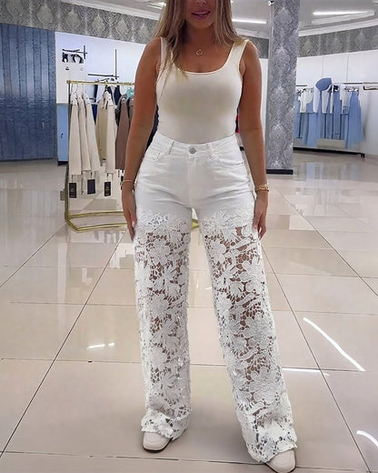 LaceForm™ - Wide Leg Denim