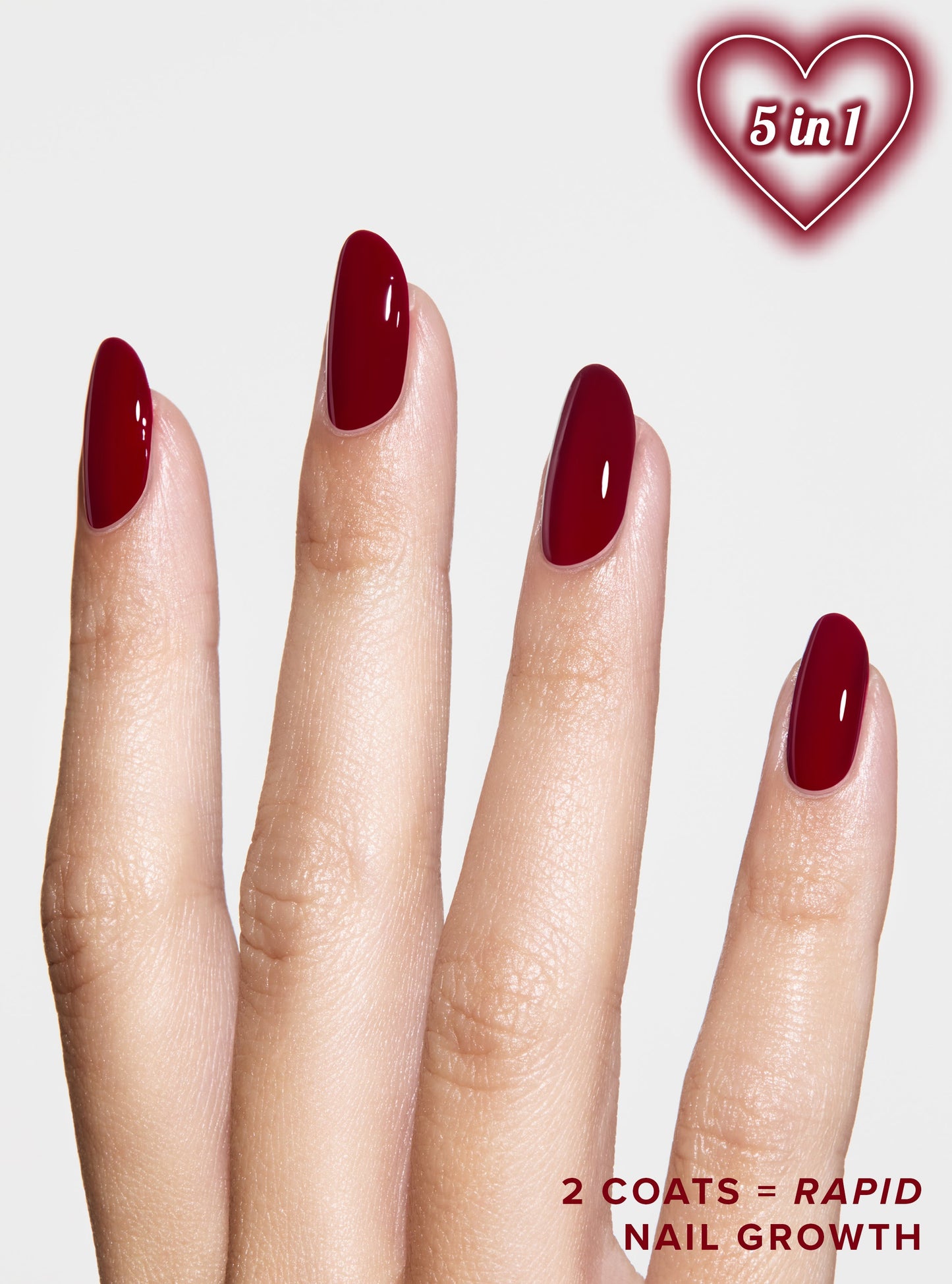 The 5 in 1 Static Deep Red Nail Growth Treatment