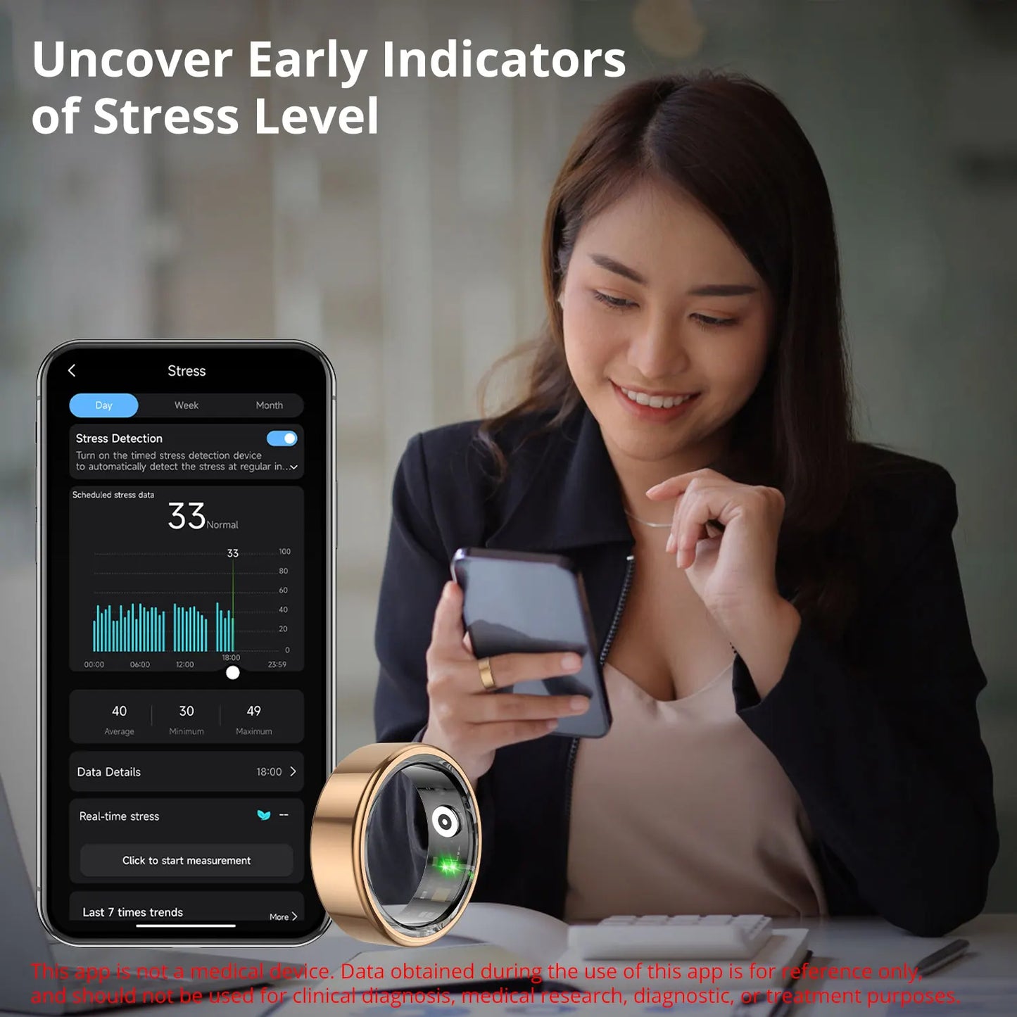 AuraSync™ - Smart Health Ring