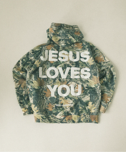 The Camo 'Jesus Loves You' Hoodie