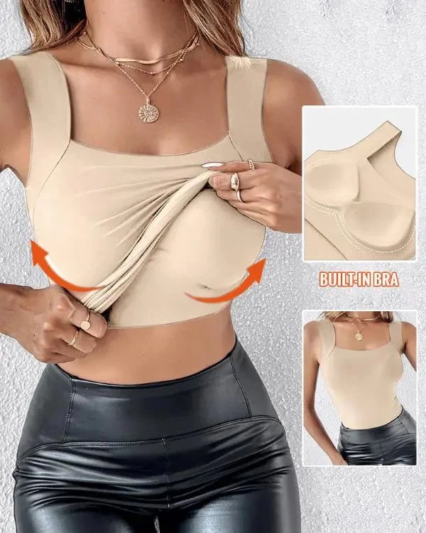 The U Neck Top (Built in Bra!)