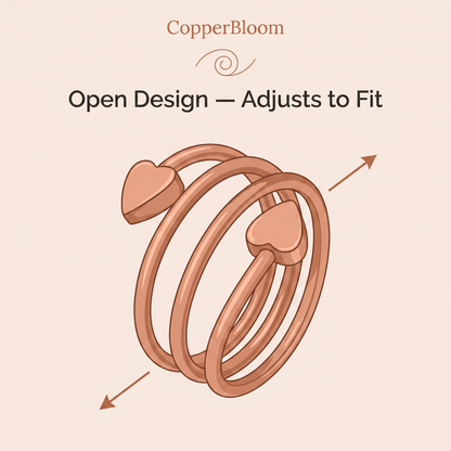 CopperBloom Wrap Ring Duo