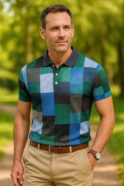 Levi Summer Plaid Polo