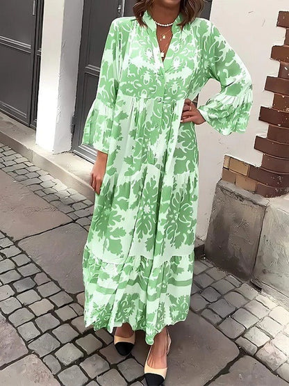 Stylish V-Neck Maxi Dress