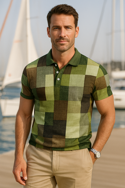Levi Summer Plaid Polo
