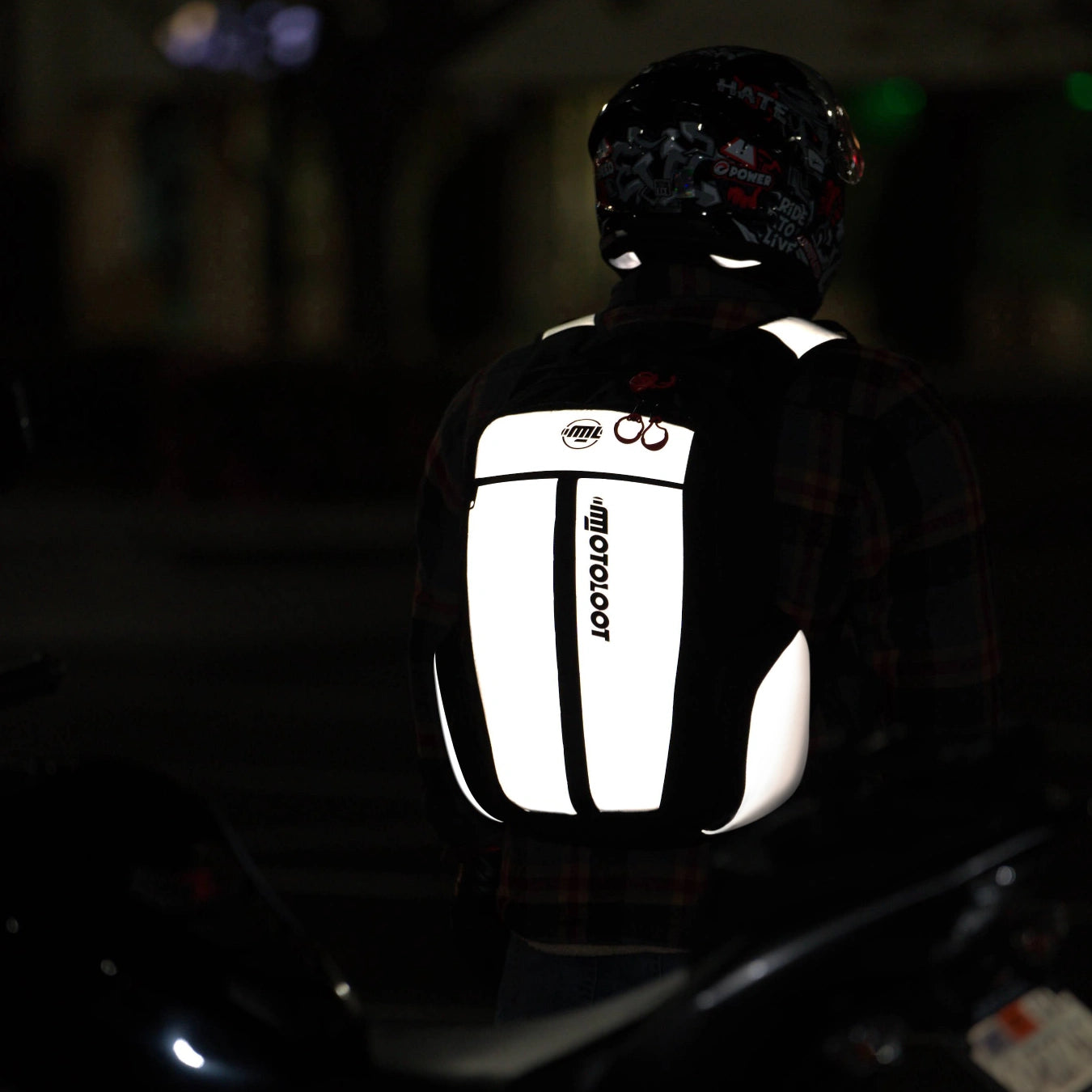 Insanely Reflective Motorcycle Backpack - Glowrider