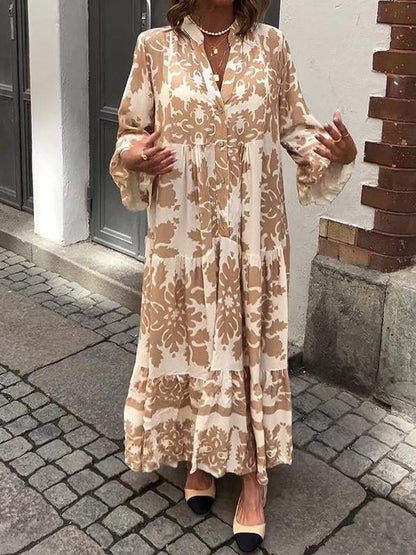 Stylish V-Neck Maxi Dress