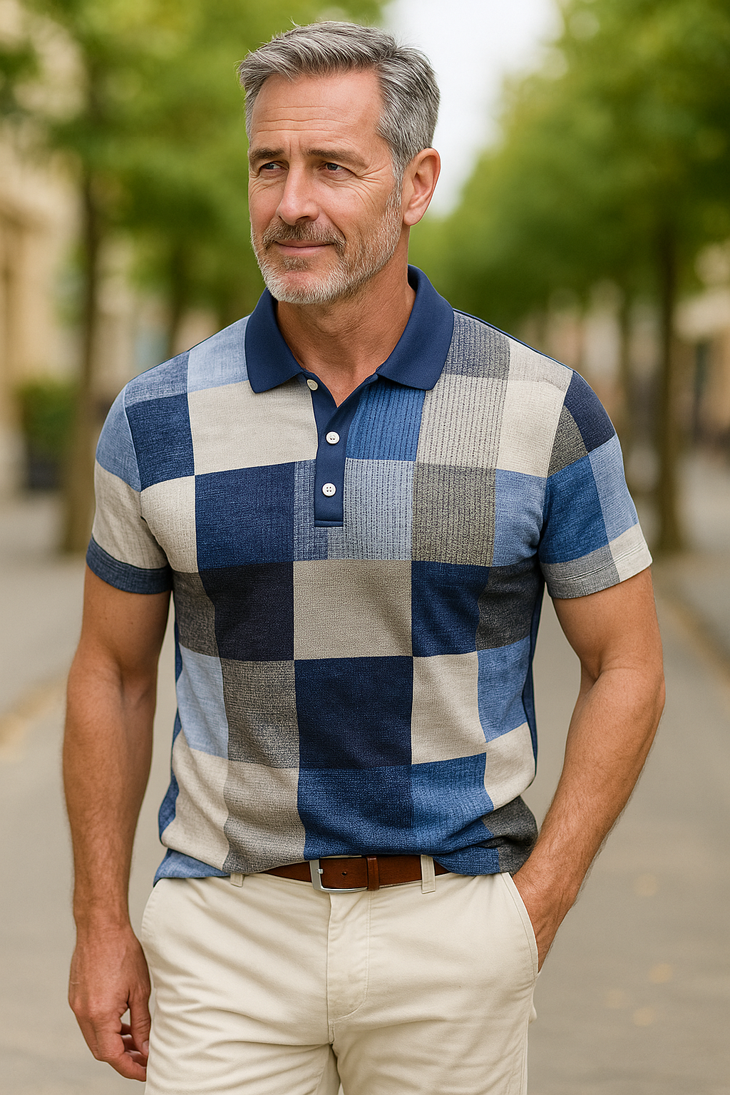 Levi Summer Plaid Polo